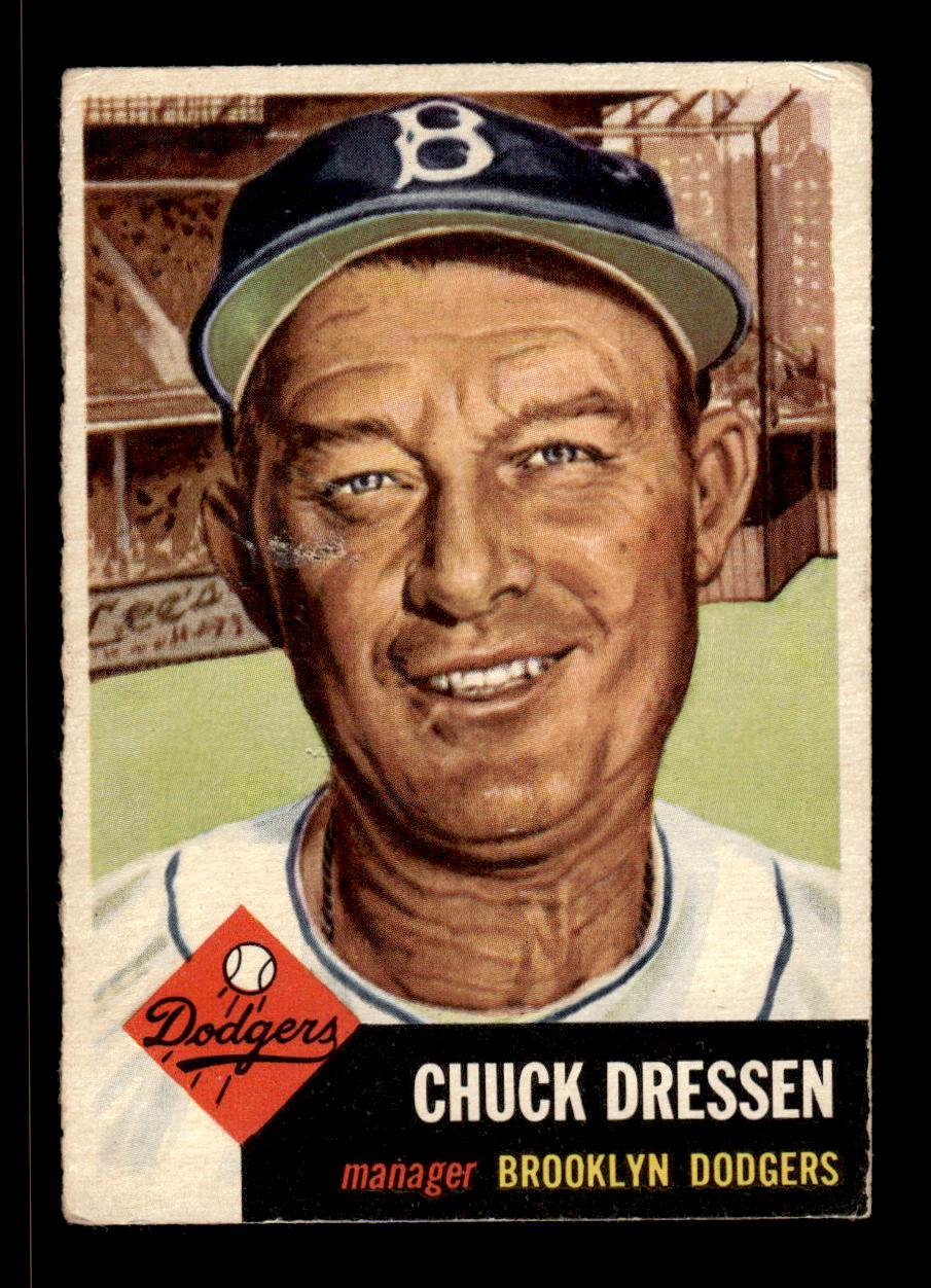 1953 Topps #50 Chuck Dressen Brooklyn Dodgers Poor CS26017429