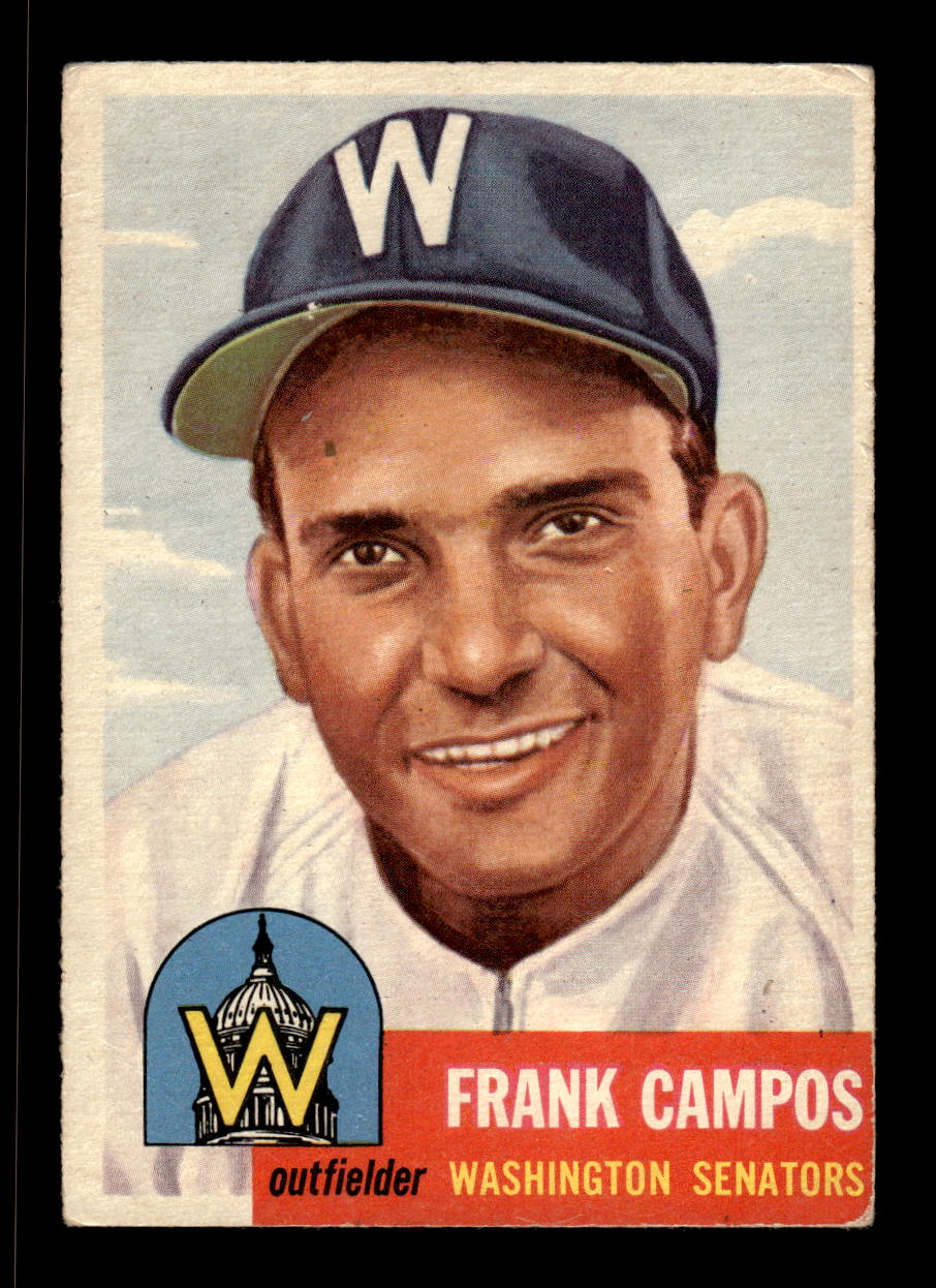 1953 Topps #51 Frank Campos Washington Senators VG CS26017430