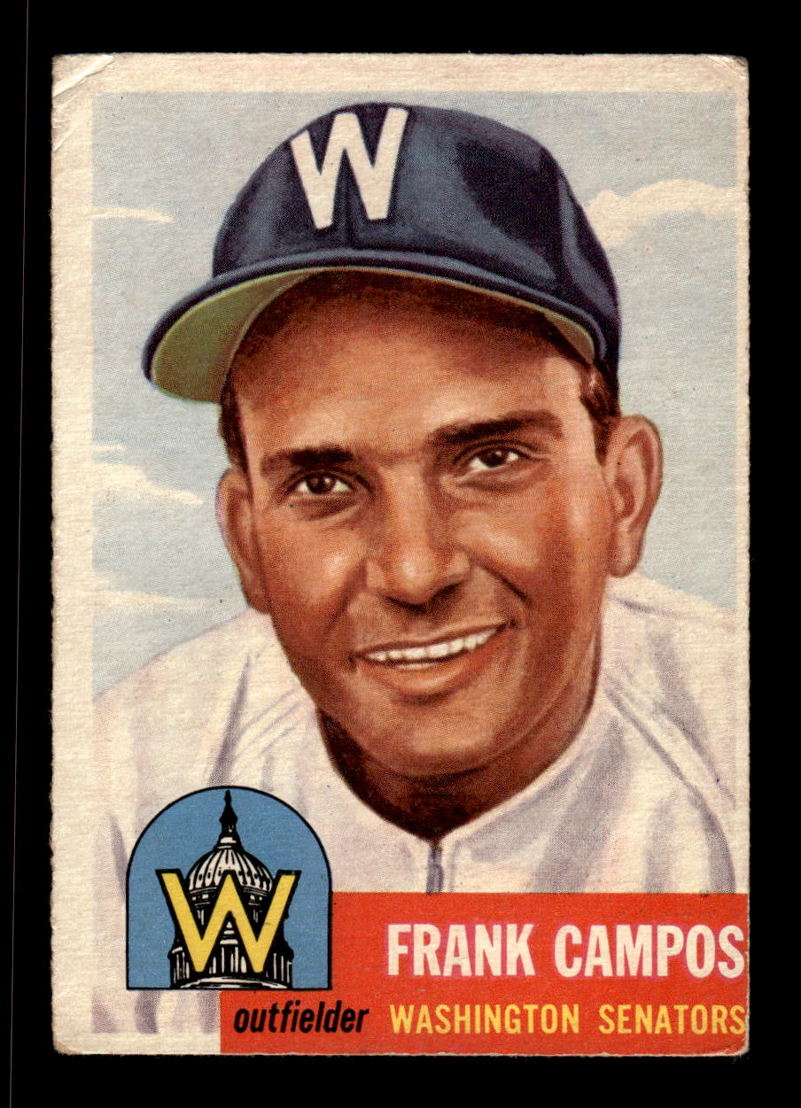 1953 Topps #51 Frank Campos Washington Senators VG CS26017431