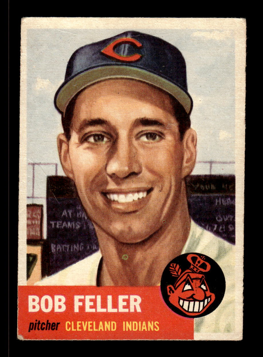 1953 Topps #54 Bob Feller Cleveland Indians VG CS26017433