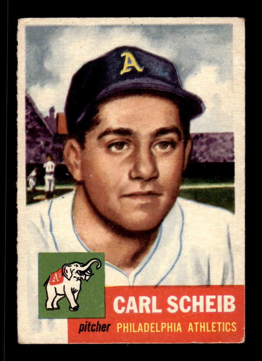 1953 Topps #57 Carl Scheib Philadelphia Athletics VG CS26017437
