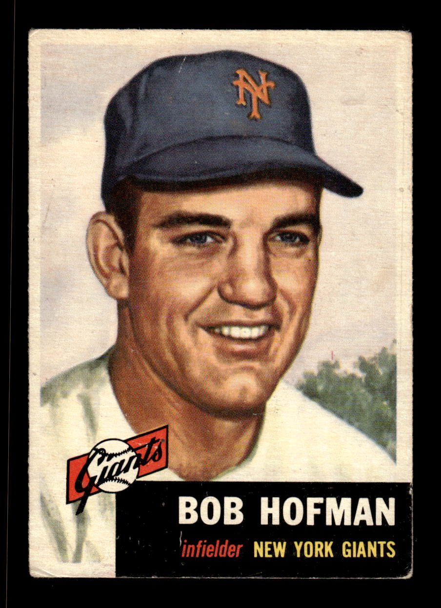 1953 Topps #182 Bobby Hofman New York Giants VG CS26017462