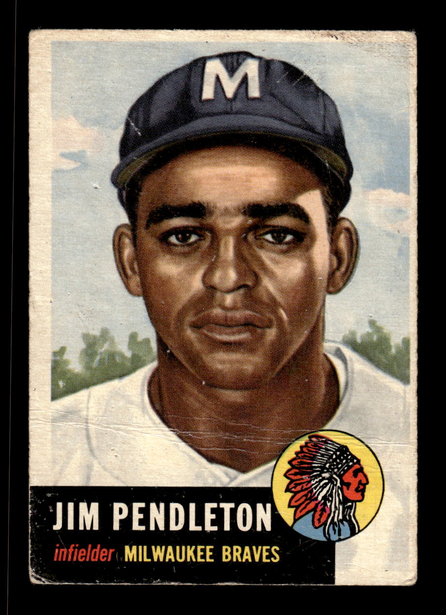 1953 Topps #185 Jim Pendleton Milwaukee Braves LOW GRADE CS26017464