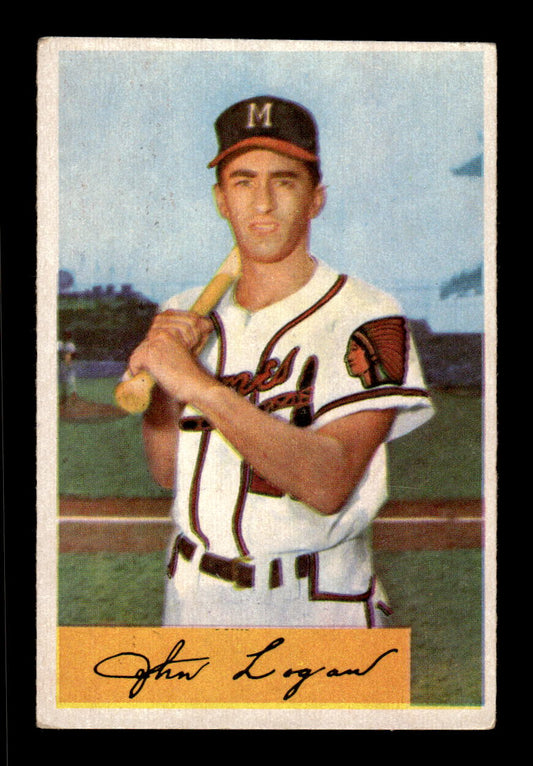 1954 Bowman #80 Johnny Logan Milwaukee Braves VG CS26017489