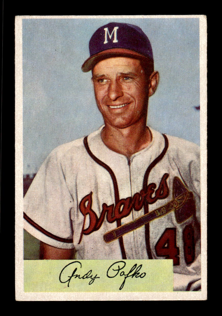 1954 Bowman #112 Andy Pafko Milwaukee Braves VG CS26017509