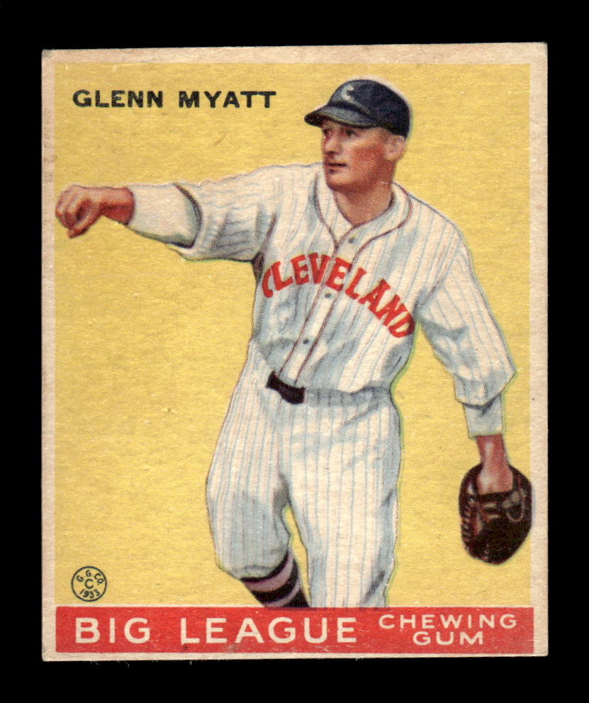 1933 Goudey (R319) #10 Glenn Myatt Cleveland Indians Poor CS26017523