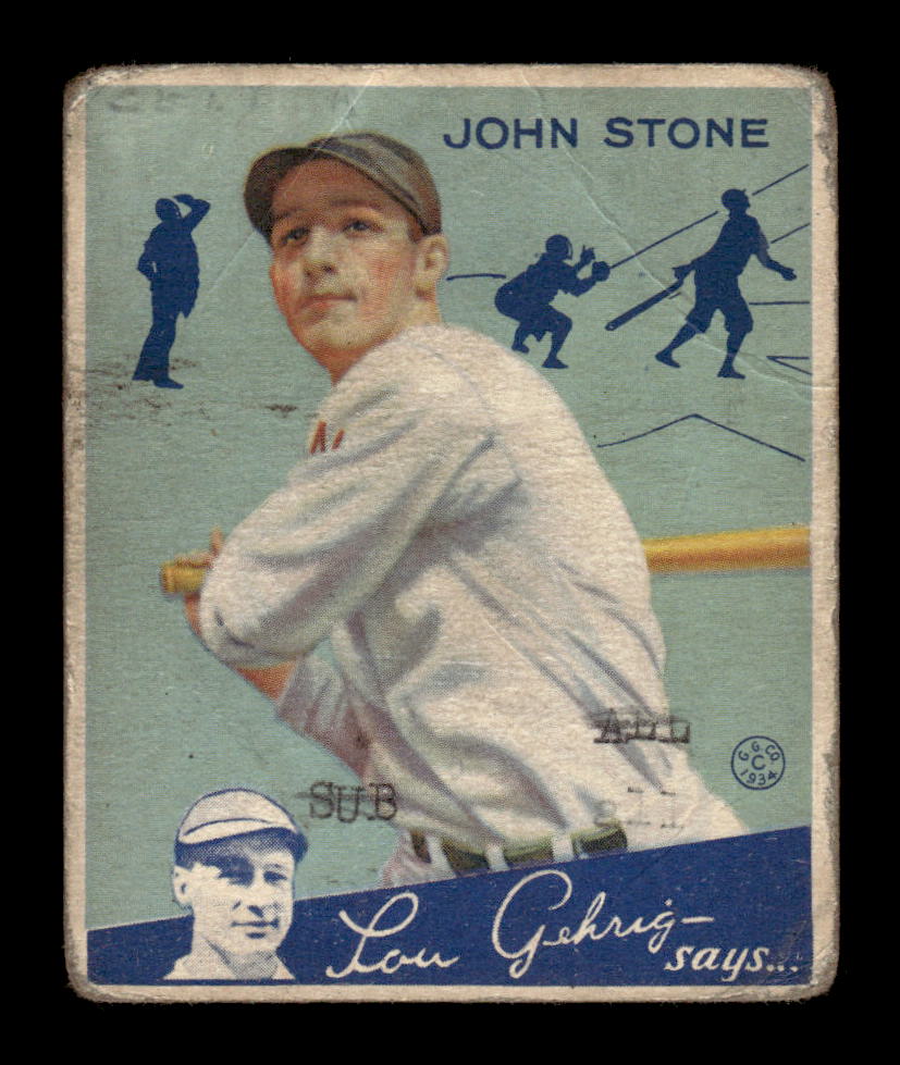 1934 Goudey (R320) #40 John Stone Washington Senators LOW GRADE CS26017525