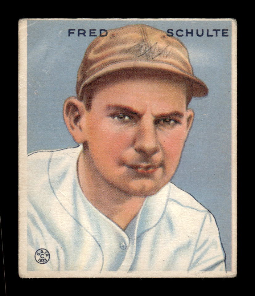 1933 Goudey (R319) #190 Fred Schulte Washington Senators Poor CS26017526