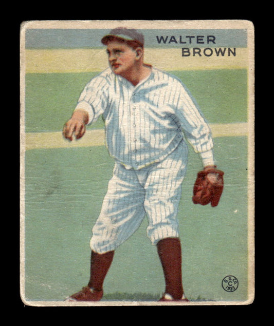 1933 Goudey (R319) #192 Walter Brown New York Yankees Poor CS26017527