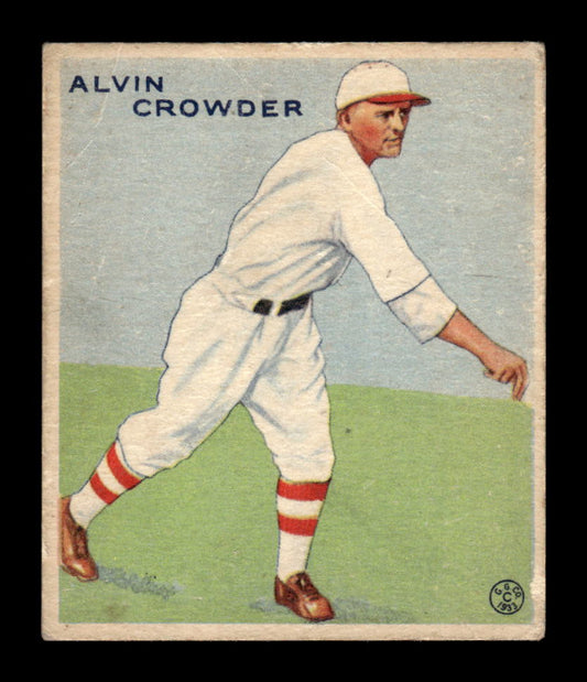 1933 Goudey (R319) #122 Alvin Crowder Washington Senators LOW GRADE CS26017528