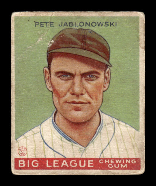 1933 Goudey (R319) #83 Pete Jablonowski New York Yankees LOW GRADE CS26017532