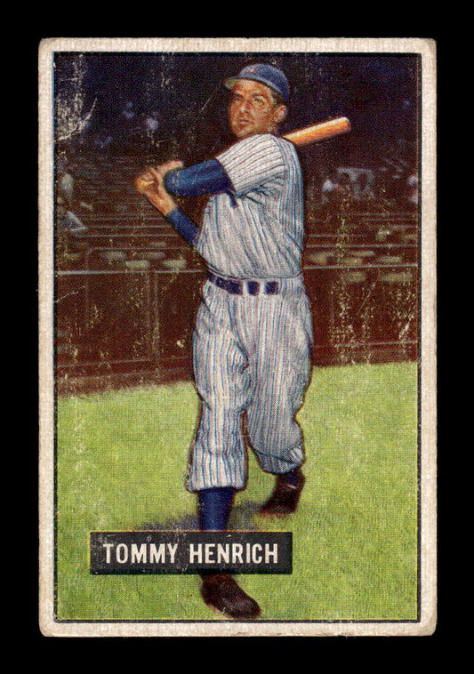 1951 Bowman #291 Tommy Henrich New York Yankees Poor CS26017533