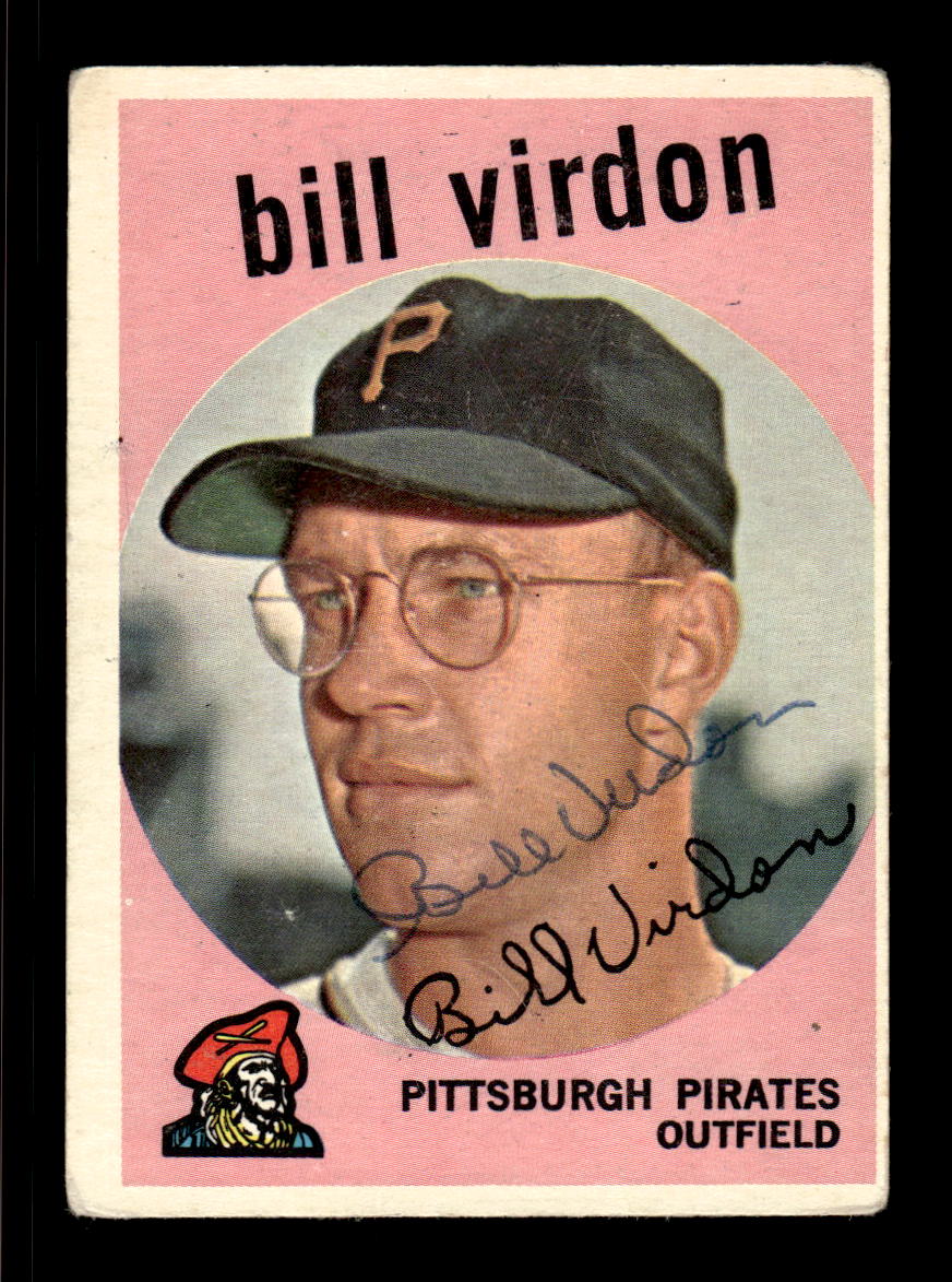 1959 Topps #190 Bill Virdon Pittsburgh Pirates SIGNED ON CARD CS26017553