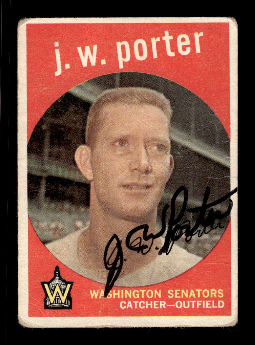 1959 Topps #246b J.W. Porter Washington Senators SIGNED ON CARD CS26017564
