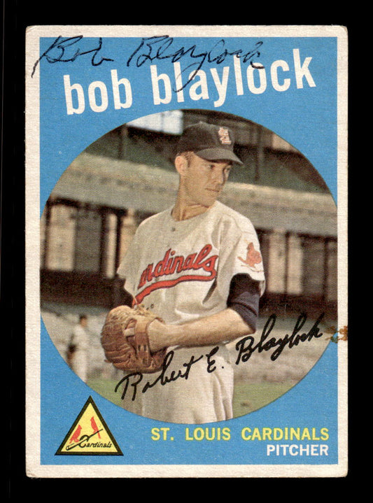 1959 Topps #211a Bob Blaylock St. Louis Cardinals SIGNED ON CARD CS26017575