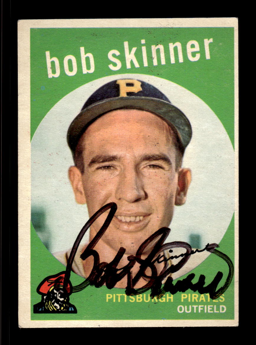 1959 Topps #320 Bob Skinner Pittsburgh Pirates SIGNED ON CARD CS26017579