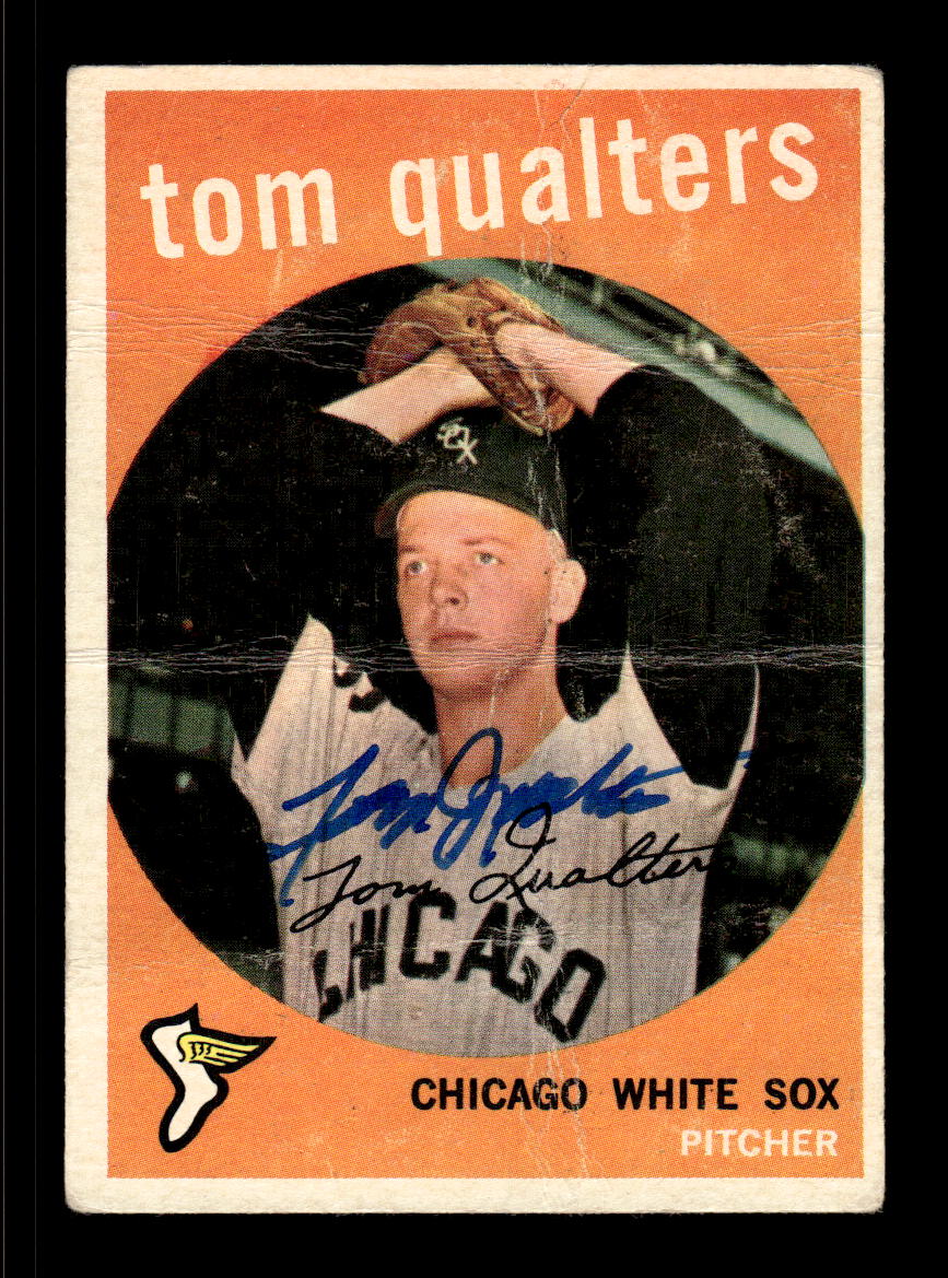 1959 Topps #341 Tom Qualters Chicago White Sox SIGNED ON CARD CS26017582