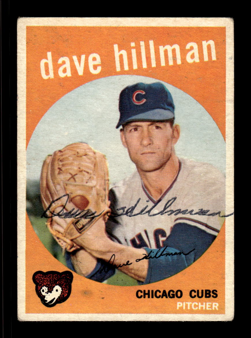 1959 Topps #319 Dave Hillman Chicago Cubs SIGNED ON CARD CS26017585