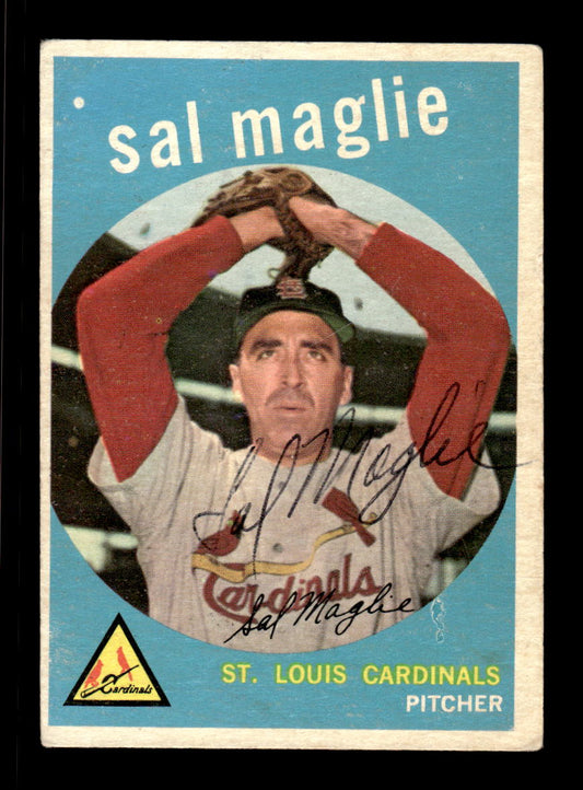 1959 Topps #309 Sal Maglie St. Louis Cardinals SIGNED ON CARD CS26017587