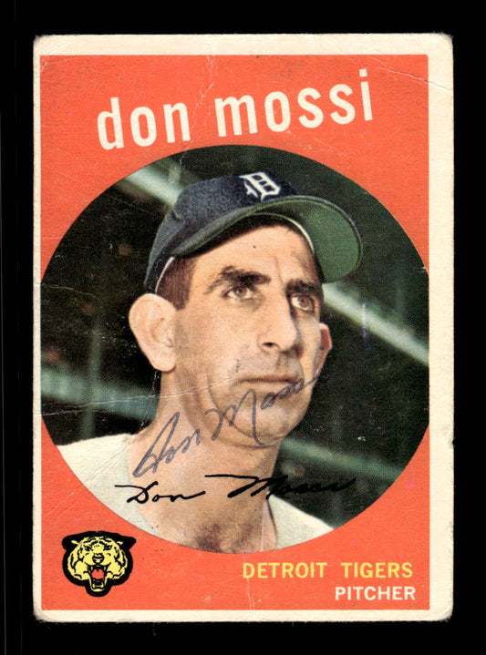 1959 Topps #302 Don Mossi Detroit Tigers SIGNED ON CARD CS26017594