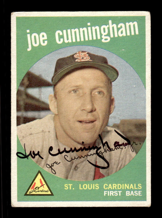 1959 Topps #285b Joe Cunningham St. Louis Cardinals SIGNED ON CARD CS26017596