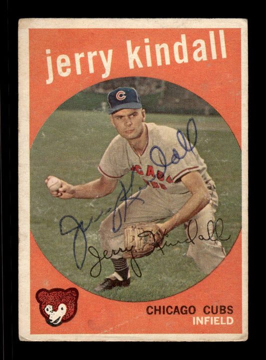 1959 Topps #274b Jerry Kindall Chicago Cubs SIGNED ON CARD CS26017598