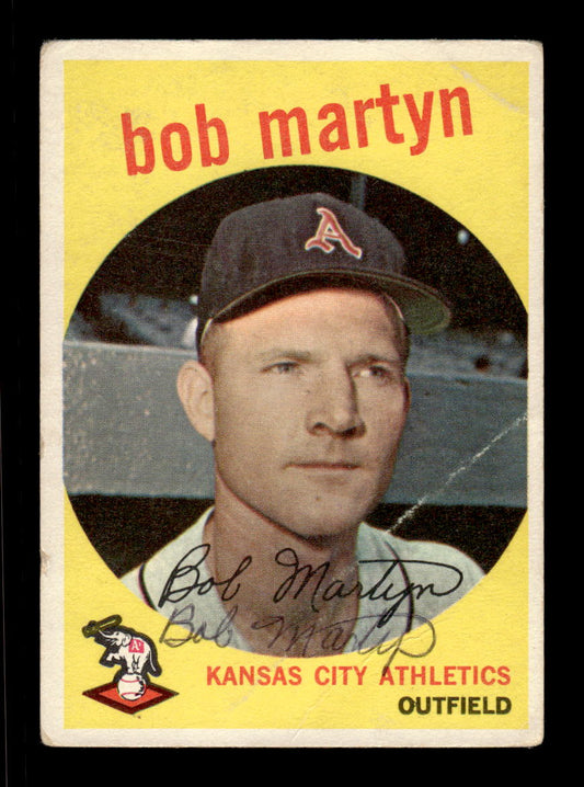 1959 Topps #41 Bob Martyn Kansas City Athletics SIGNED ON CARD CS26017602
