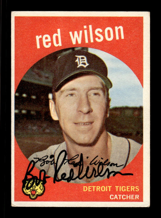 1959 Topps #24 Red Wilson Detroit Tigers SIGNED ON CARD CS26017608