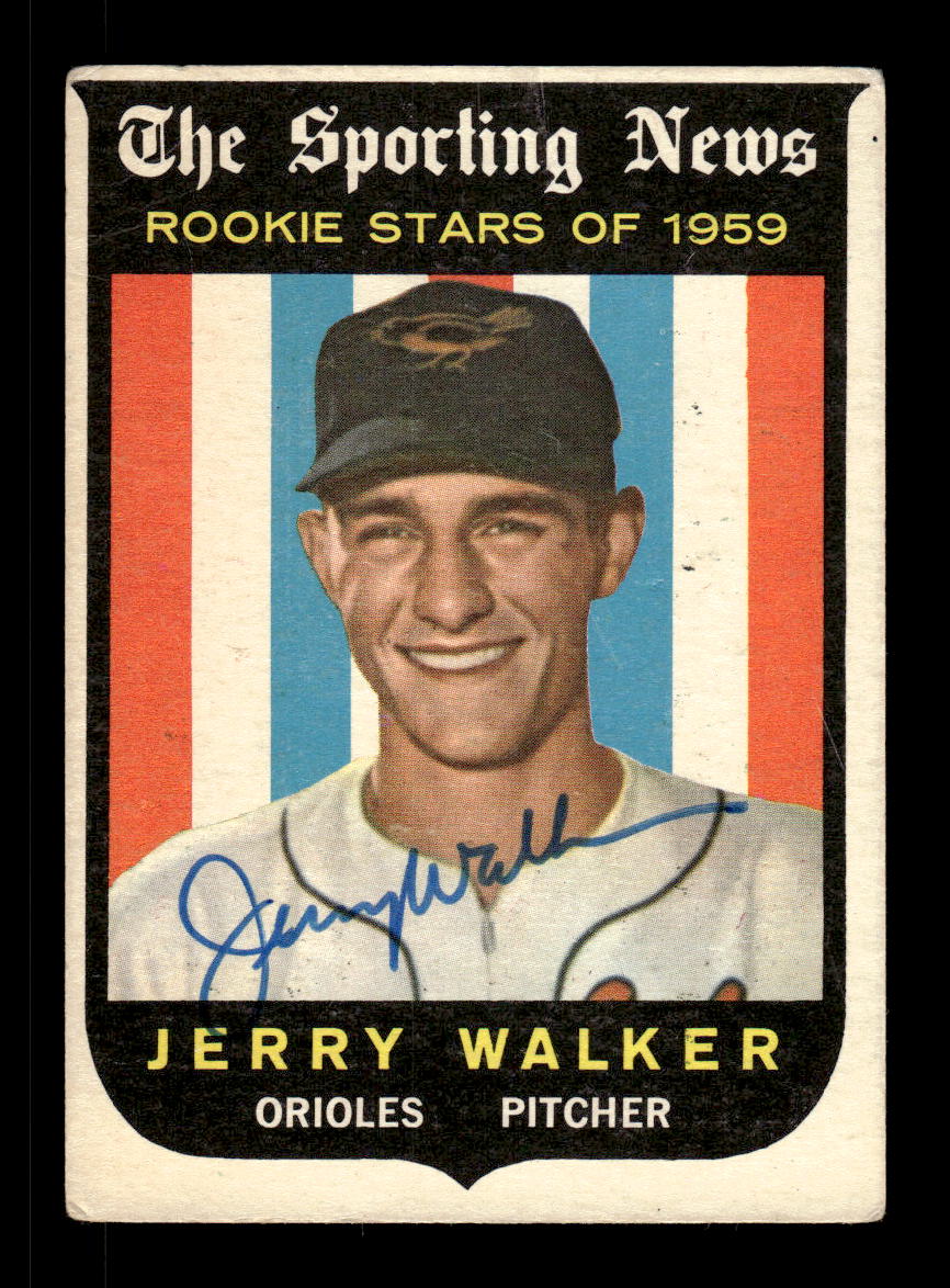 1959 Topps #144 Jerry Walker Baltimore Orioles SIGNED ON CARD CS26017617