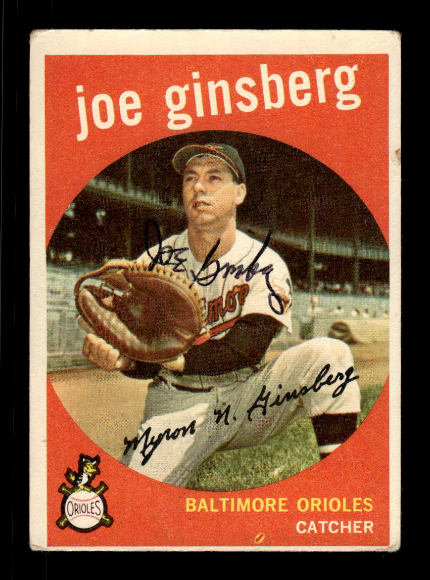 1959 Topps #66 Joe Ginsberg Baltimore Orioles SIGNED ON CARD CS26017635