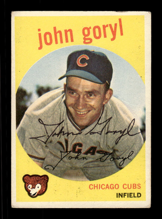 1959 Topps #77 John Goryl Chicago Cubs SIGNED ON CARD CS26017642