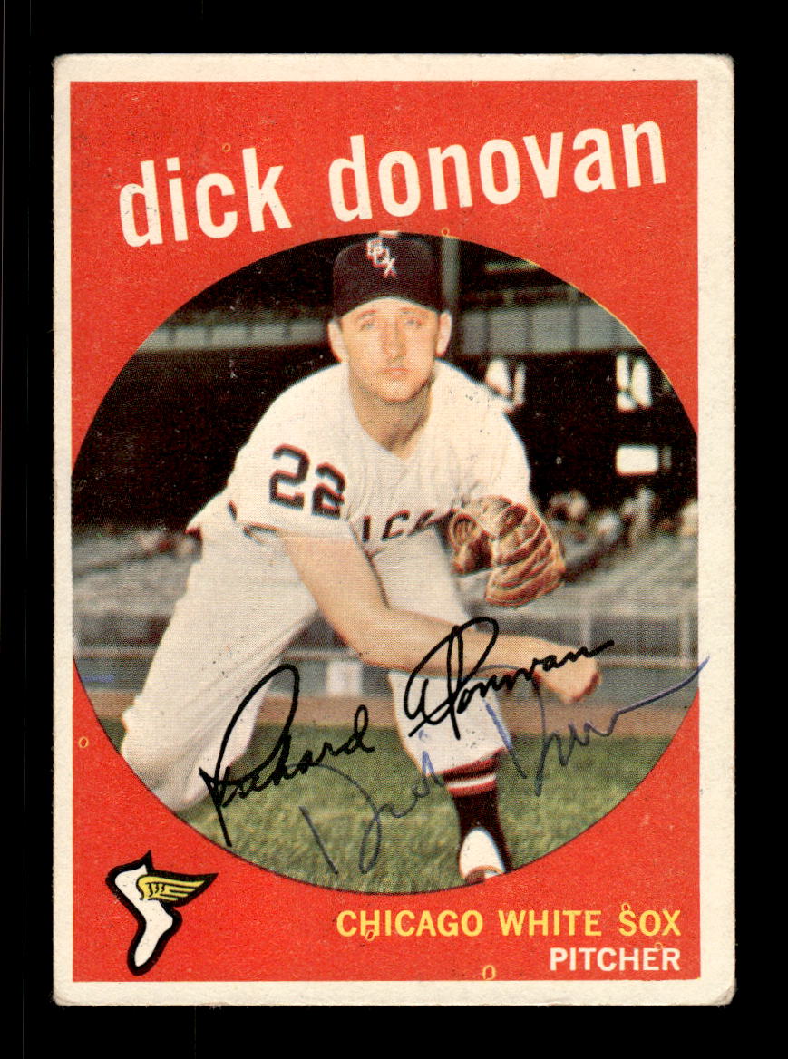 1959 Topps #5 Dick Donovan Chicago White Sox SIGNED ON CARD CS26017647