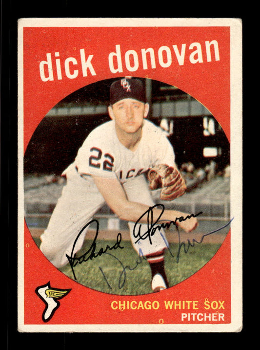 1959 Topps #5 Dick Donovan Chicago White Sox SIGNED ON CARD CS26017647