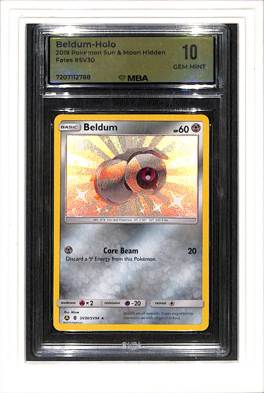 Hidden Fates: Shiny Vault #SV30/SV94 Beldum MBA 10 SN 7207112788