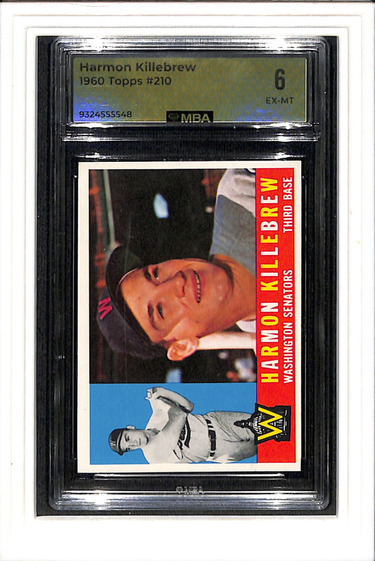 1960 Topps #210 Harmon Killebrew MBA 6 SN 9324555548