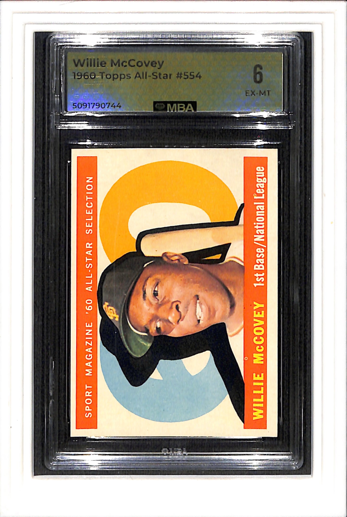 1960 Topps #554 Willie McCovey MBA 6 SN 5091790744