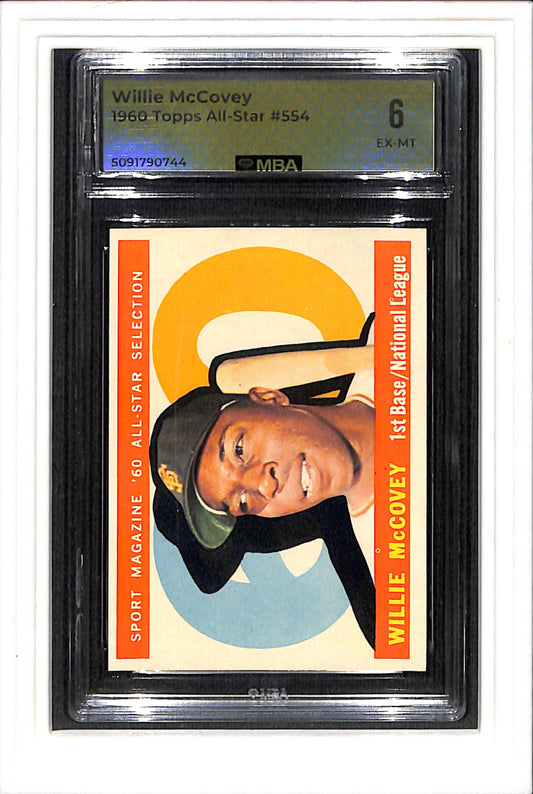 1960 Topps #554 Willie McCovey MBA 6 SN 5091790744