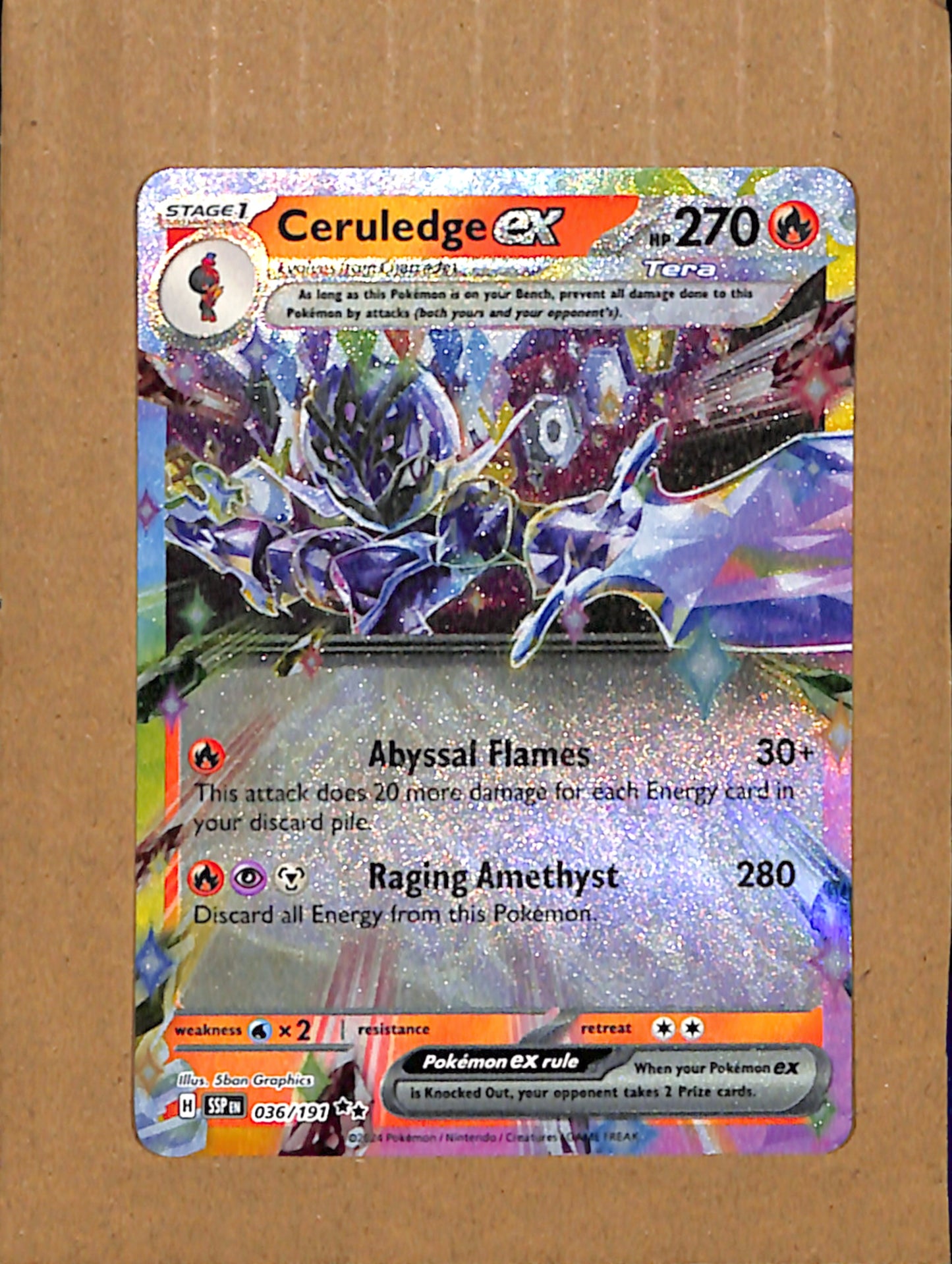 SV08: Surging Sparks #036/191 Ceruledge ex NMT CS26017767