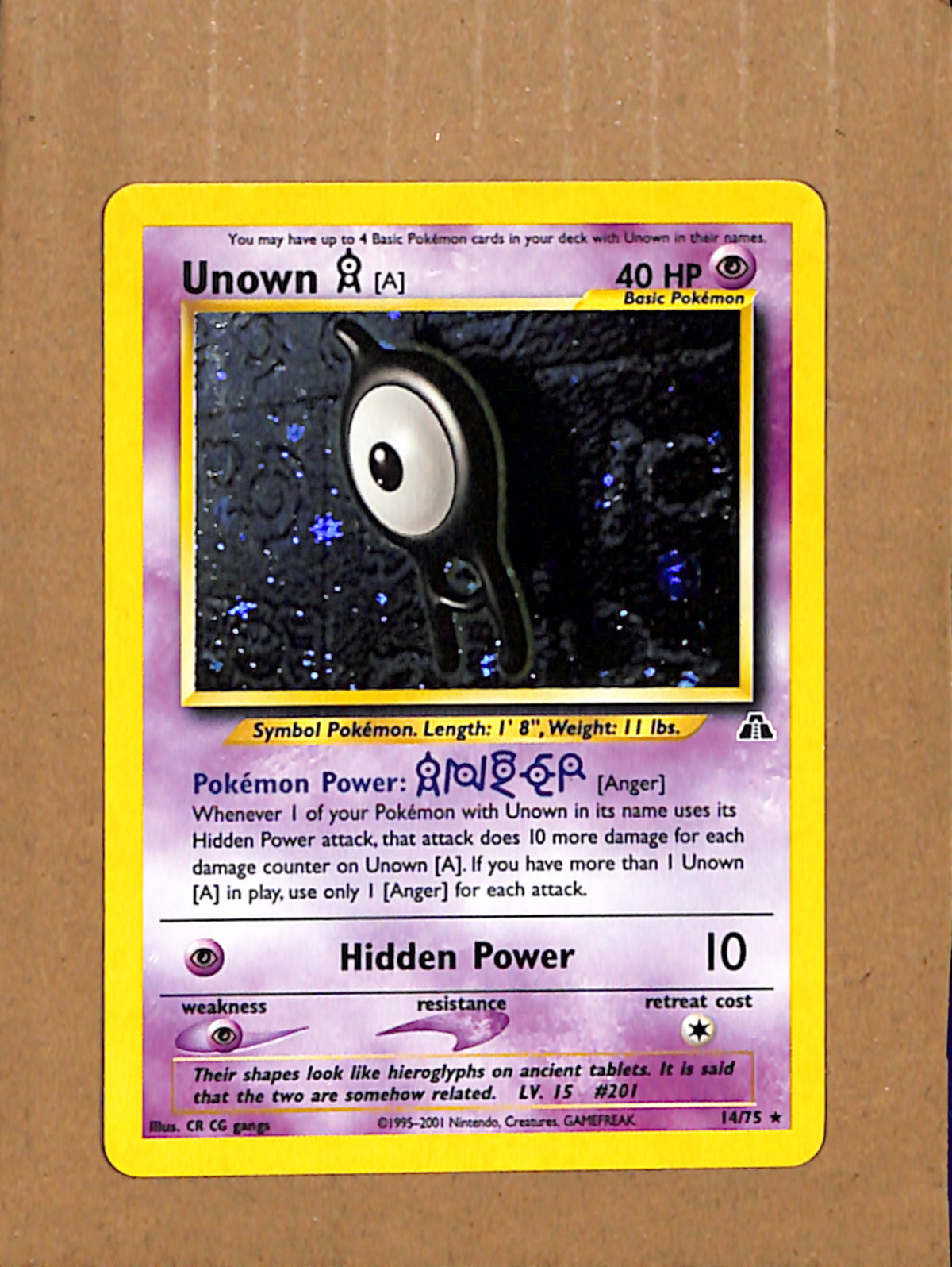 Neo Discovery #14/75 Unown [A] (14) NMT CS26017769