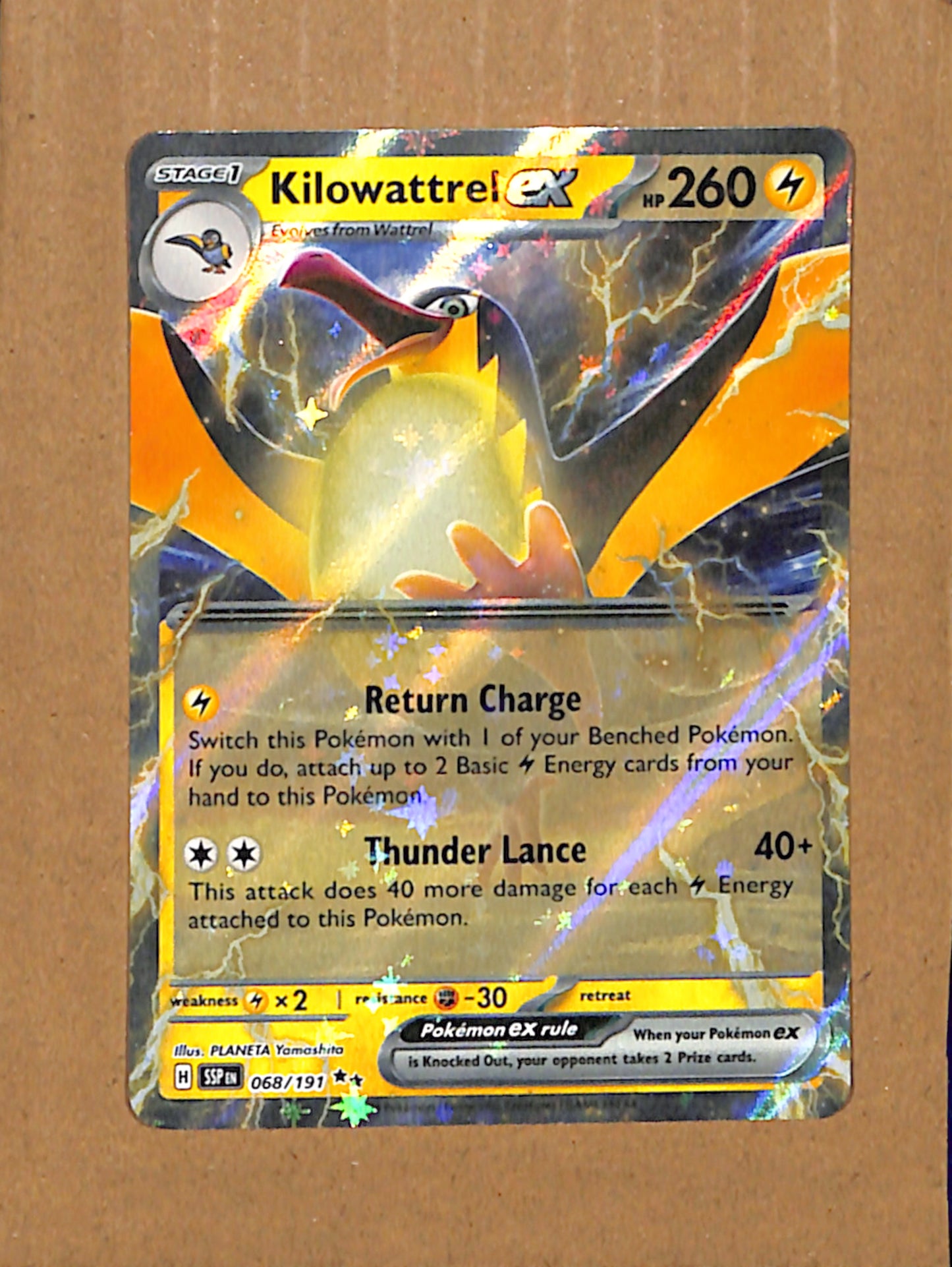 SV08: Surging Sparks #068/191 Kilowattrel ex NMT CS26017772