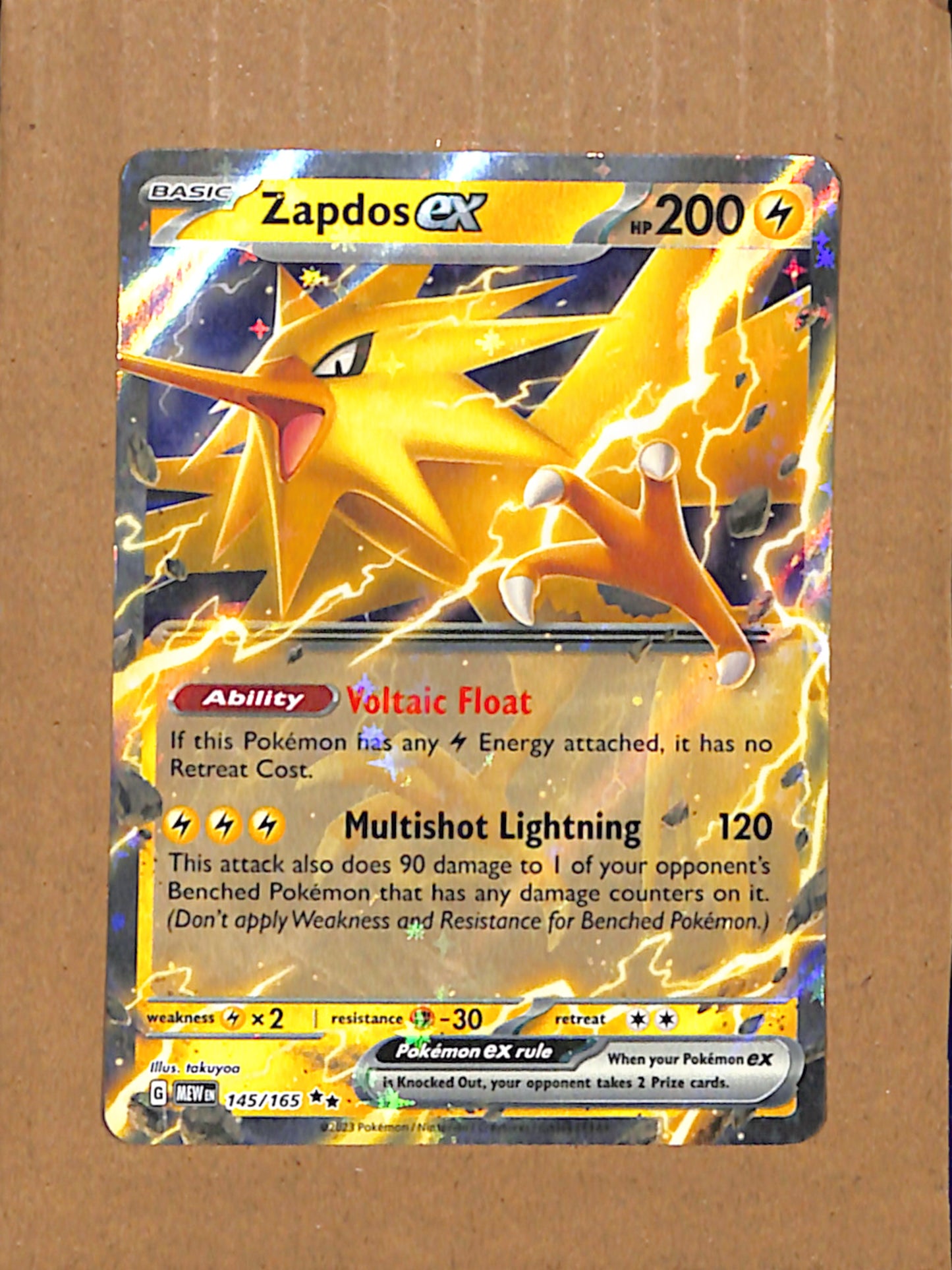 SV: Scarlet & Violet 151 #145/165 Zapdos ex NMT CS26017776
