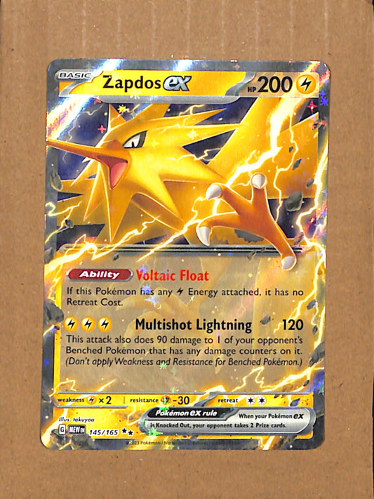 SV: Scarlet & Violet 151 #145/165 Zapdos ex NMT CS26017776