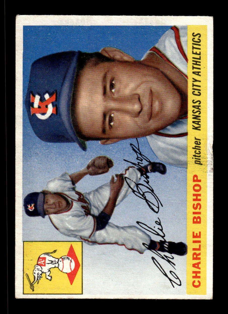 1955 Topps #96 Charlie Bishop Kansas City Athletics VG CS26017814