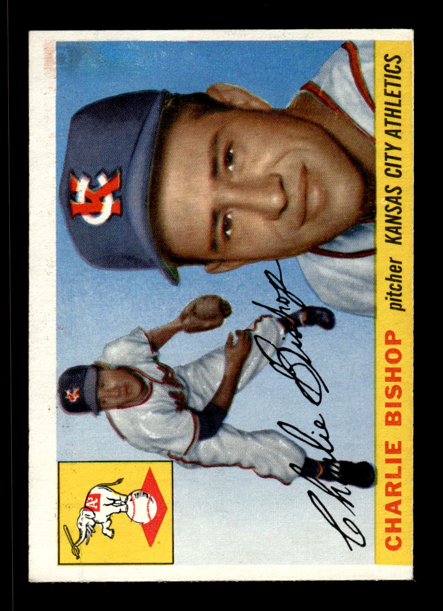 1955 Topps #96 Charlie Bishop Kansas City Athletics VG CS26017815