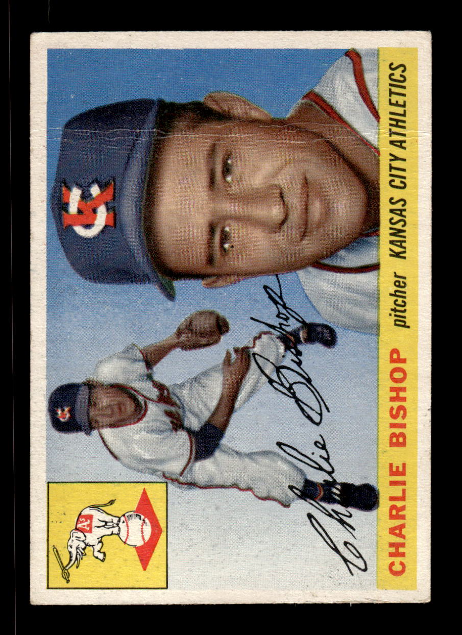 1955 Topps #96 Charlie Bishop Kansas City Athletics VG CS26017820