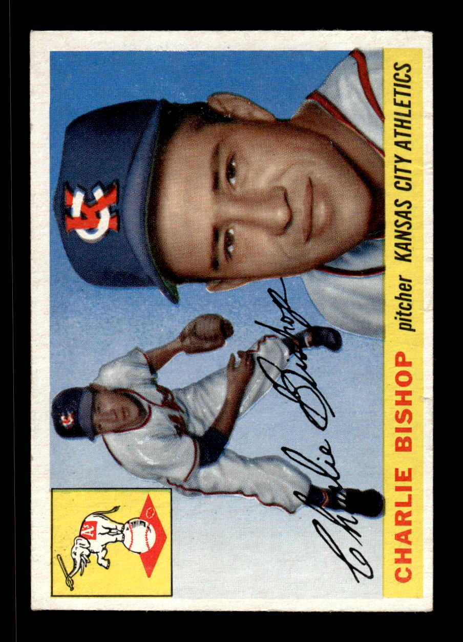 1955 Topps #96 Charlie Bishop Kansas City Athletics VG CS26017821
