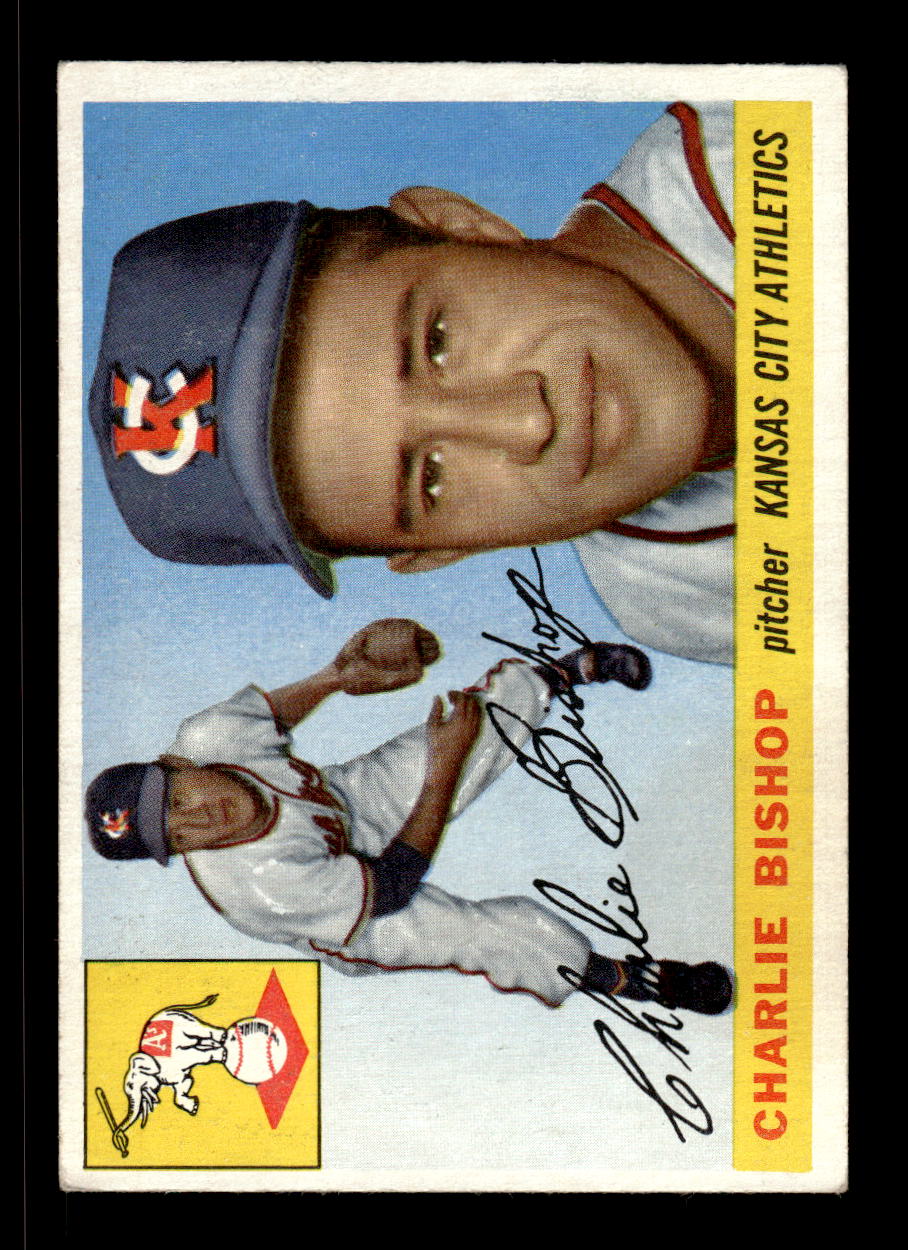 1955 Topps #96 Charlie Bishop Kansas City Athletics VG CS26017823