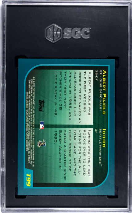 2001 Topps Traded #T99 Suzuki/Pujols Rookies Of The Year SGC 9.5 SN 5527670