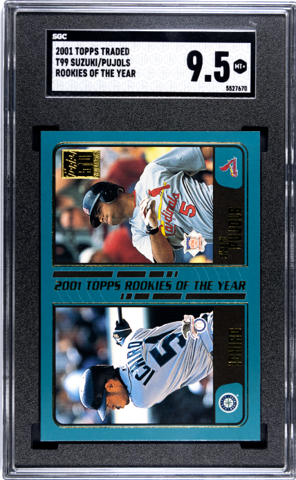 2001 Topps Traded #T99 Suzuki/Pujols Rookies Of The Year SGC 9.5 SN 5527670