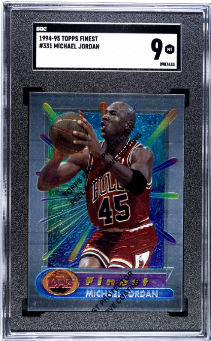 1994-95 Topps Finest #331 Michael Jordan SGC 9 SN 0987633